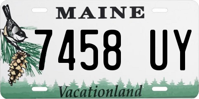 ME license plate 7458UY