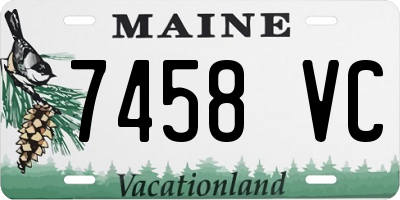 ME license plate 7458VC