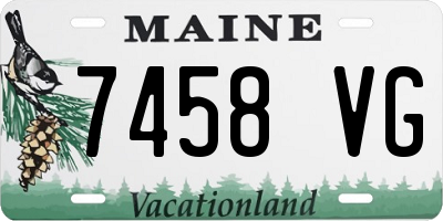 ME license plate 7458VG