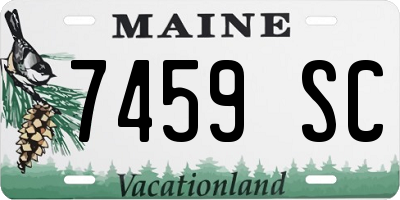 ME license plate 7459SC