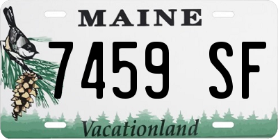 ME license plate 7459SF