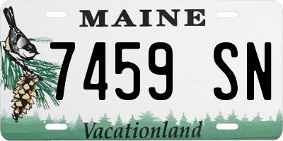 ME license plate 7459SN