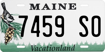 ME license plate 7459SO