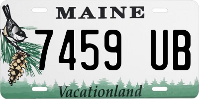 ME license plate 7459UB