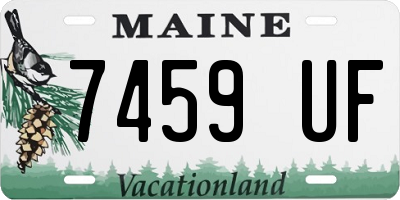 ME license plate 7459UF
