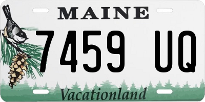 ME license plate 7459UQ