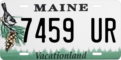 ME license plate 7459UR