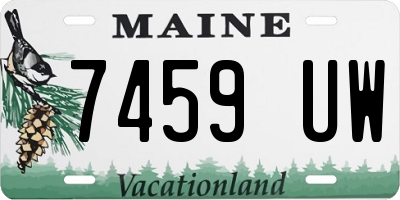 ME license plate 7459UW