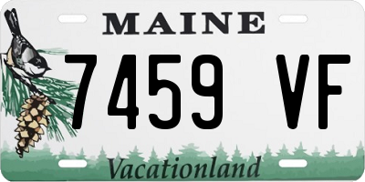 ME license plate 7459VF