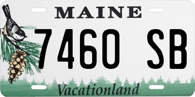 ME license plate 7460SB