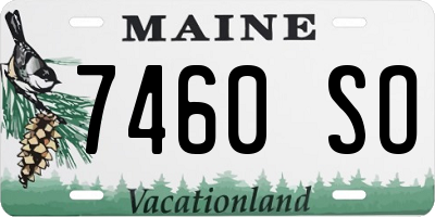 ME license plate 7460SO