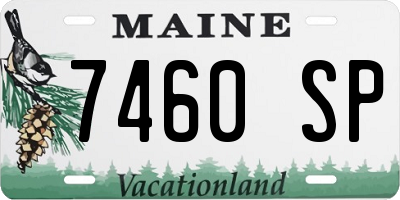 ME license plate 7460SP