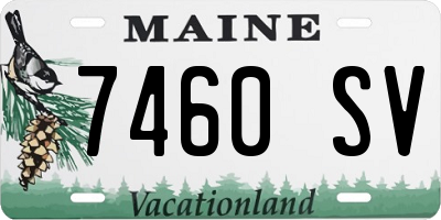 ME license plate 7460SV