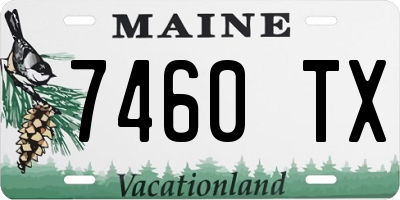 ME license plate 7460TX