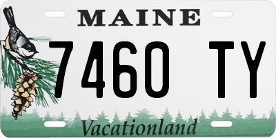 ME license plate 7460TY