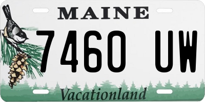 ME license plate 7460UW