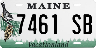 ME license plate 7461SB