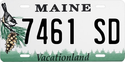 ME license plate 7461SD