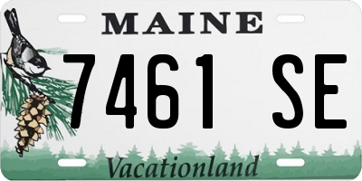 ME license plate 7461SE