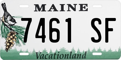 ME license plate 7461SF