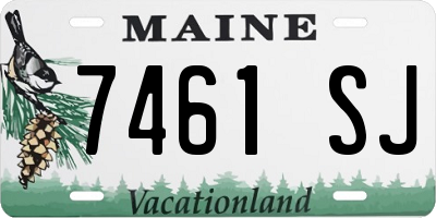 ME license plate 7461SJ
