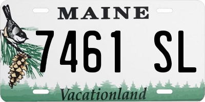 ME license plate 7461SL