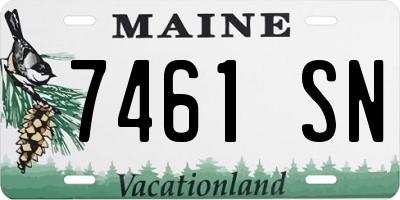 ME license plate 7461SN
