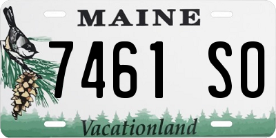 ME license plate 7461SO