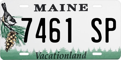 ME license plate 7461SP