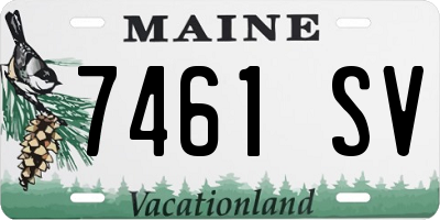 ME license plate 7461SV