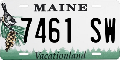 ME license plate 7461SW