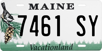 ME license plate 7461SY