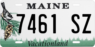 ME license plate 7461SZ