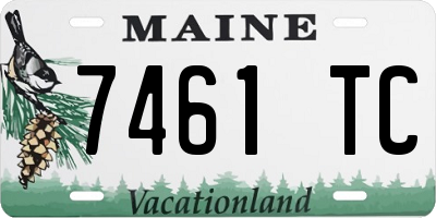 ME license plate 7461TC