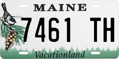 ME license plate 7461TH