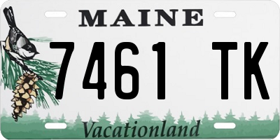 ME license plate 7461TK
