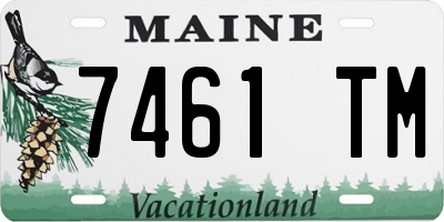 ME license plate 7461TM