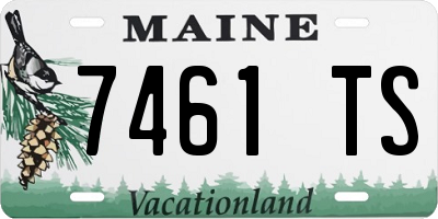 ME license plate 7461TS
