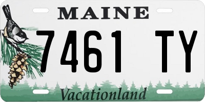 ME license plate 7461TY