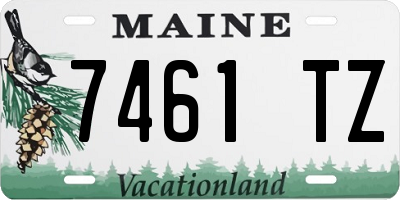 ME license plate 7461TZ