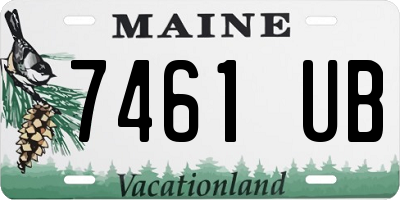 ME license plate 7461UB