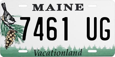 ME license plate 7461UG