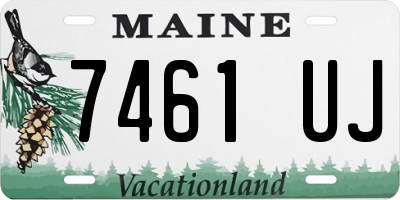 ME license plate 7461UJ