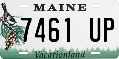 ME license plate 7461UP