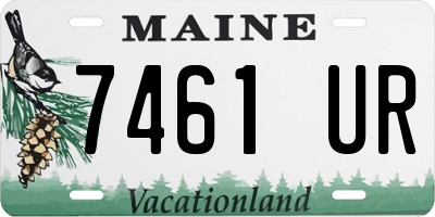 ME license plate 7461UR