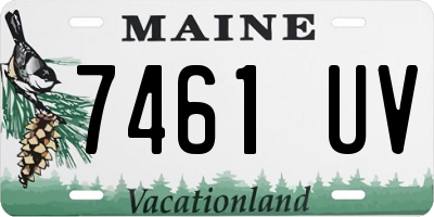 ME license plate 7461UV