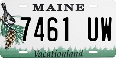 ME license plate 7461UW