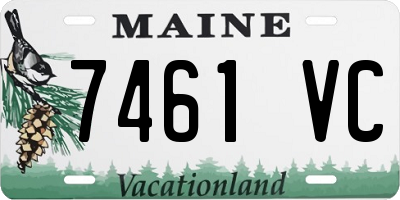 ME license plate 7461VC