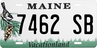 ME license plate 7462SB