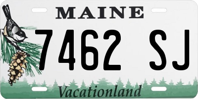 ME license plate 7462SJ